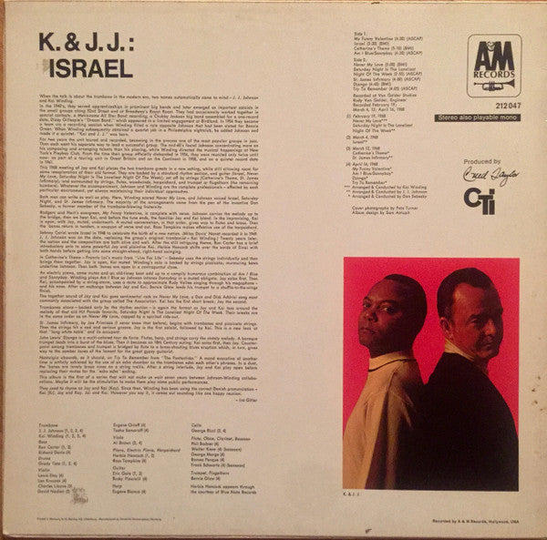 Kai Winding & J.J. Johnson : Israel (LP, Album, Gat)