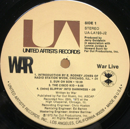 War : War Live (2xLP, Album, Ter)