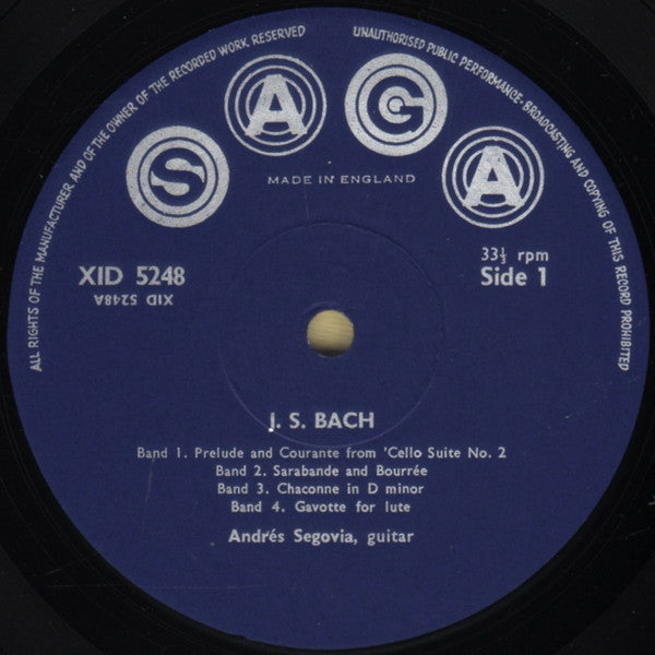 Johann Sebastian Bach - Andrés Segovia / Rosalyn Tureck : Andrés Segovia And Rosalyn Tureck Play Bach (LP, Comp, Mono)