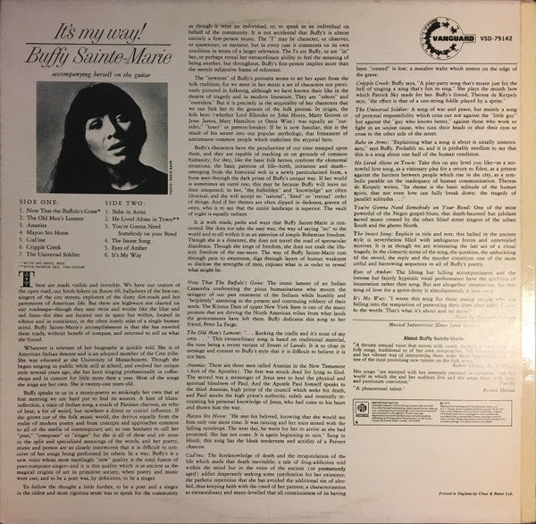 Buffy Sainte-Marie : It's My Way! (LP, Album)