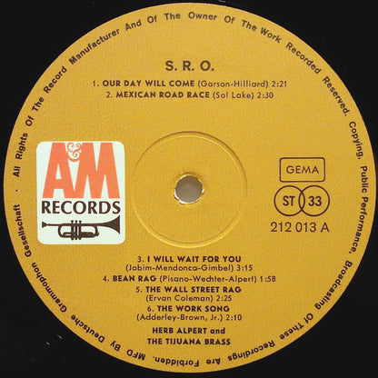 Herb Alpert & The Tijuana Brass : S.R.O. (LP, Album, RE)