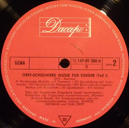 Carl Orff, Gunild Keetman : Orff Schulwerk: Musik Für Kinder, Teil I Und 2 (2xLP, Comp, RE, Gat)