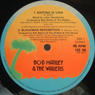 Bob Marley & The Wailers : Waiting In Vain (12")