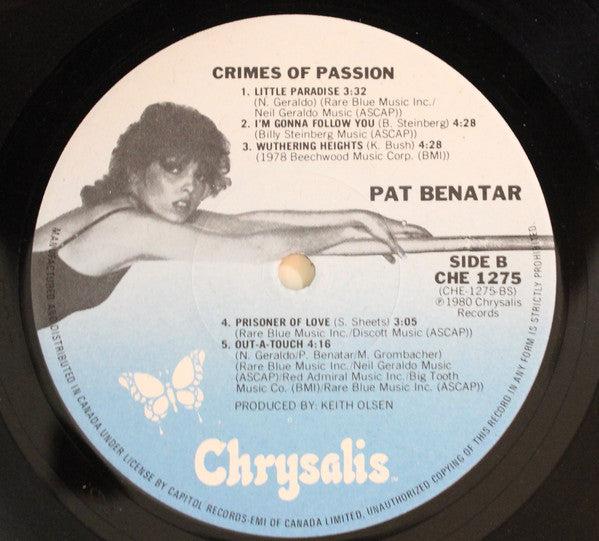 Pat Benatar : Crimes Of Passion (LP, Album)