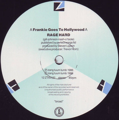 Frankie Goes To Hollywood : Rage Hard (++) (12", Single)