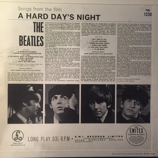 The Beatles : A Hard Day's Night (LP, Album, Mono)