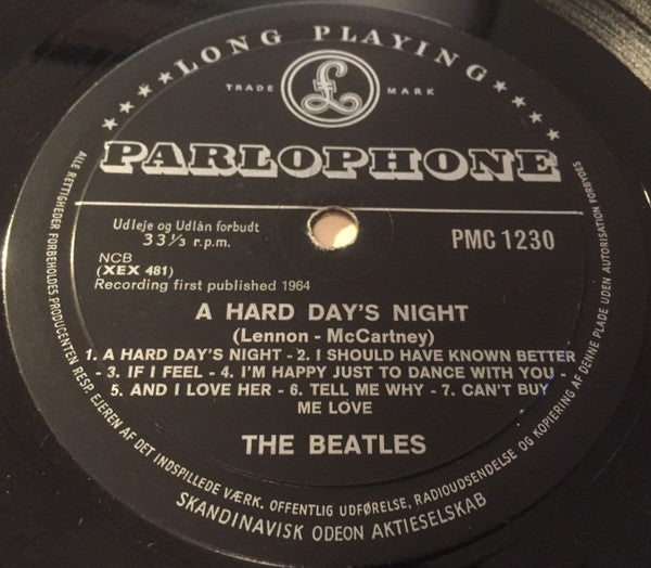 The Beatles : A Hard Day's Night (LP, Album, Mono)