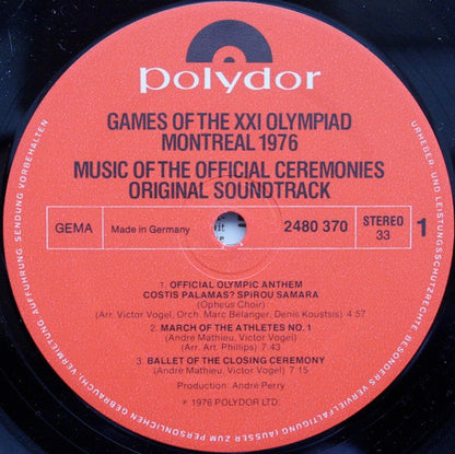 André Mathieu, Vic Vogel : Games Of The XXI Olympiad - Montréal 1976 (Original Soundtrack) (LP)