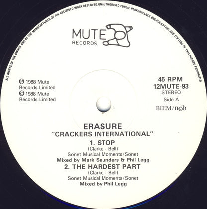 Erasure : Crackers International (12")