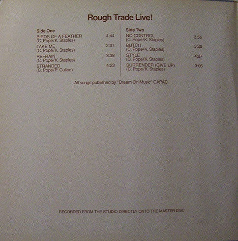 Rough Trade : Rough Trade Live! (LP, Album, Ltd, Num)