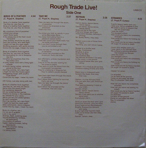 Rough Trade : Rough Trade Live! (LP, Album, Ltd, Num)