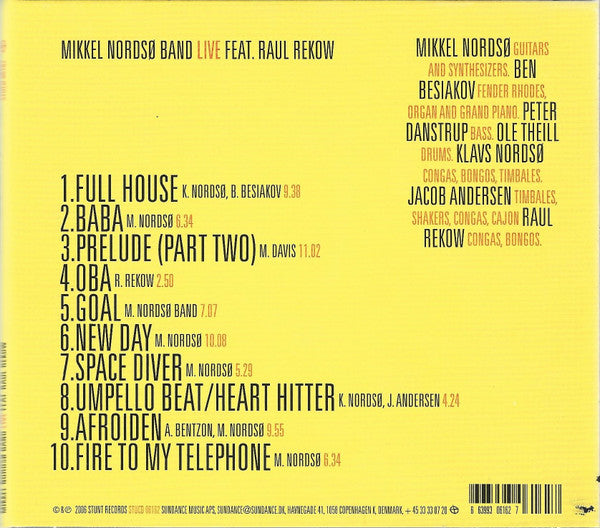 Mikkel Nordsø Band Feat. Raul Rekow : Live (CD, Album)