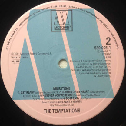 The Temptations : Milestone (LP, Album)