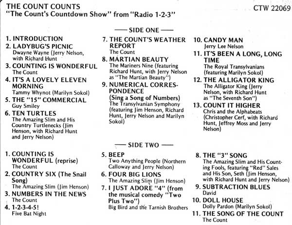 The Count (5) : The Count Counts (LP, Album)