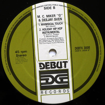 MC Miker G. & DJ Sven : Holiday Rap (12", Gen)