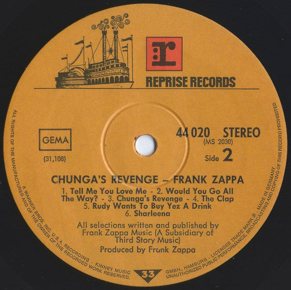 Frank Zappa : Chunga's Revenge (LP, Album, RP, Gat)