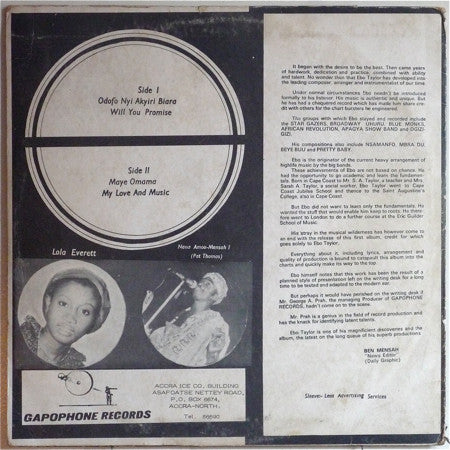 Ebo Taylor : My Love And Music (LP, Album, Ora)