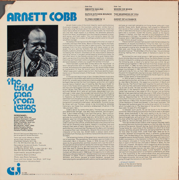 Arnett Cobb : The Wild Man From Texas  (LP)