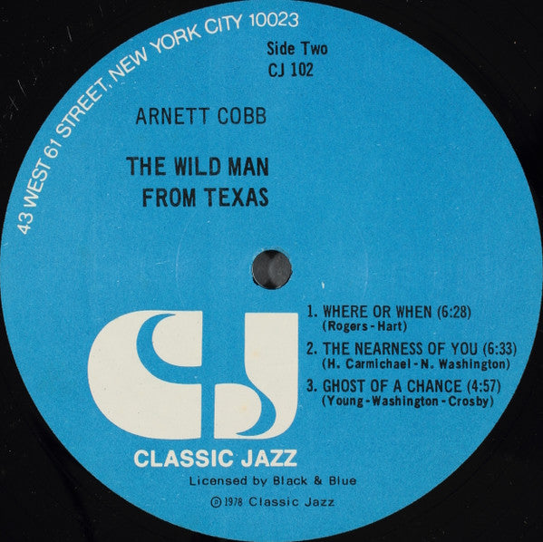 Arnett Cobb : The Wild Man From Texas  (LP)