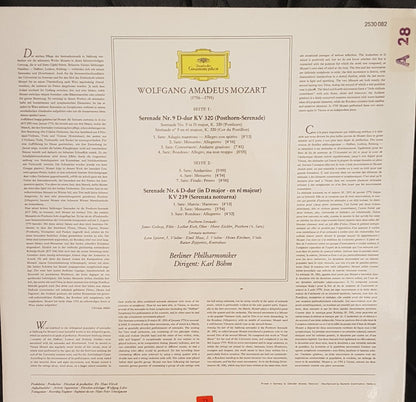 Wolfgang Amadeus Mozart / Berliner Philharmoniker, Karl Böhm : Posthorn-Serenade KV 320 / Serenata Notturna KV 239 (LP)