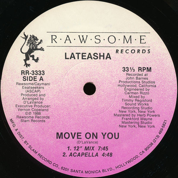 Lateasha : Move On You (12")