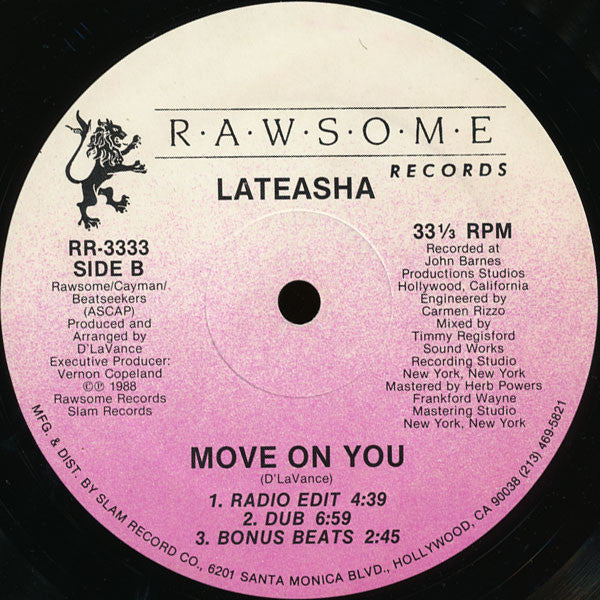 Lateasha : Move On You (12")