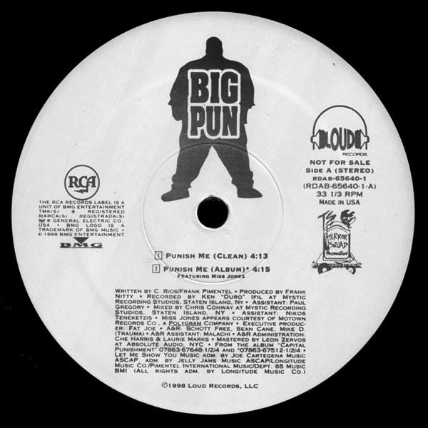 Big Punisher : Punish Me (12", Promo)