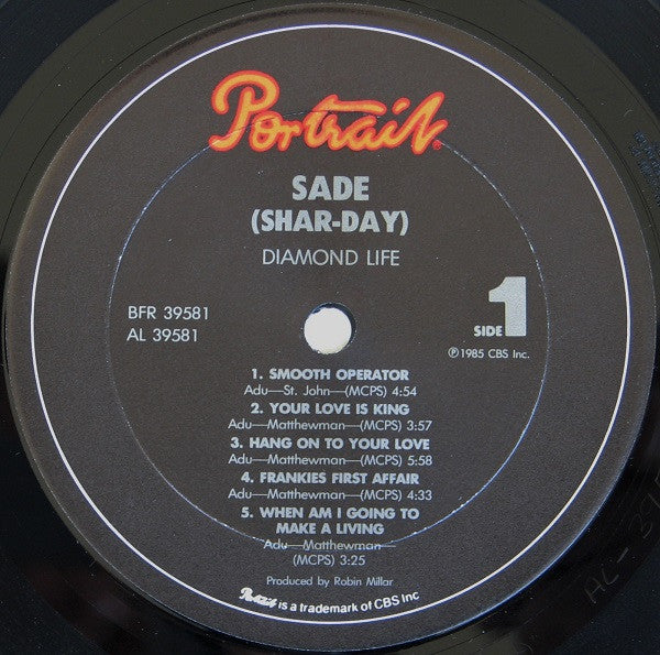 Sade : Diamond Life (LP, Album, Pit)
