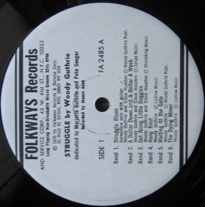 Woody Guthrie : Struggle (LP, Album, RE)