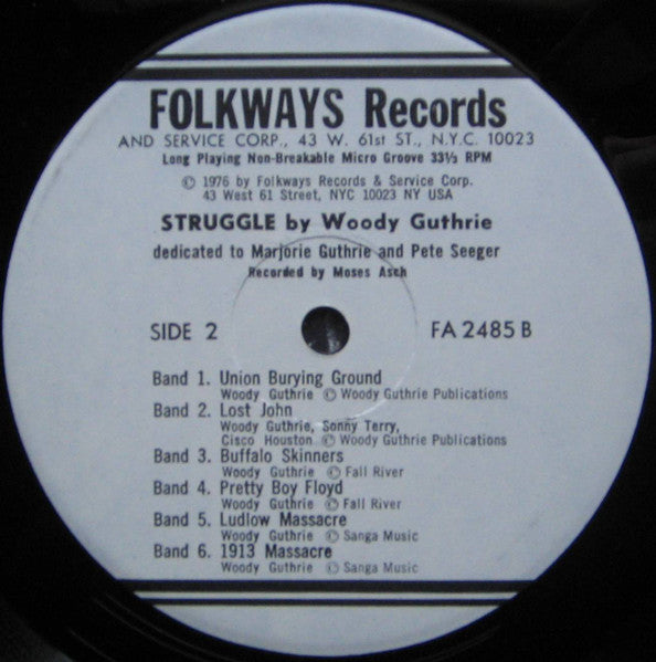 Woody Guthrie : Struggle (LP, Album, RE)