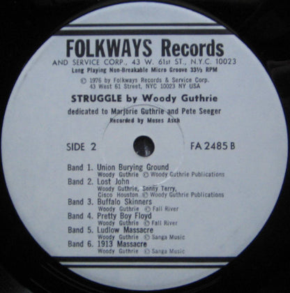 Woody Guthrie : Struggle (LP, Album, RE)