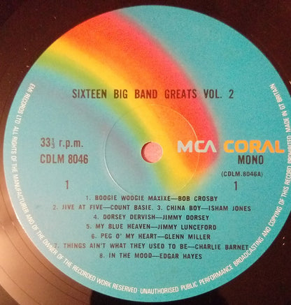 Various : Sixteen Big Band Greats Vol. 2 (LP, Comp, Mono)