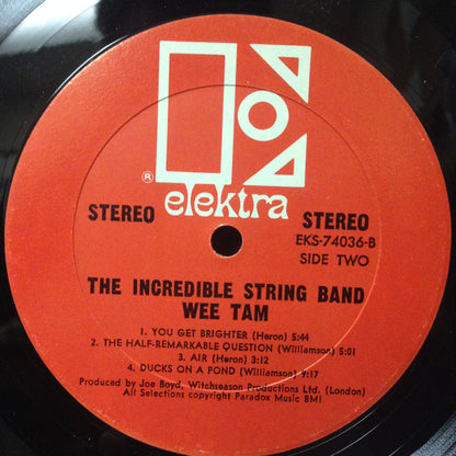 The Incredible String Band : Wee Tam (LP, Album, All)