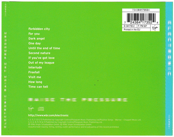 Electronic : Raise The Pressure (CD, Album)