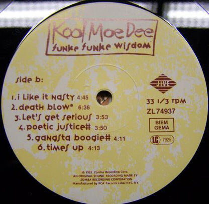 Kool Moe Dee : Funke Funke Wisdom (LP, Album)