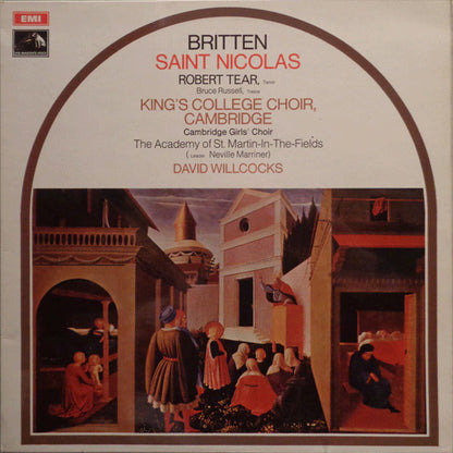 Benjamin Britten - Robert Tear, Bruce Russell (2), The King's College Choir Of Cambridge, Cambridge Girls' Choir, The Academy Of St. Martin-in-the-Fields, Sir Neville Marriner, David Willcocks : Saint Nicolas (LP, Fir)