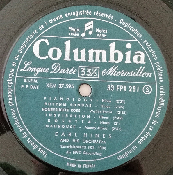 Earl Hines And His Orchestra : Enregistrements 1933 - 1938 (LP, Comp)