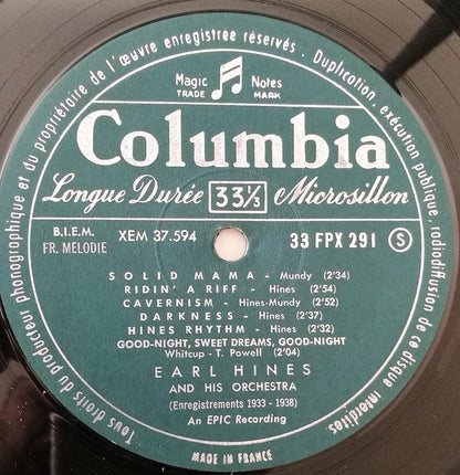 Earl Hines And His Orchestra : Enregistrements 1933 - 1938 (LP, Comp)
