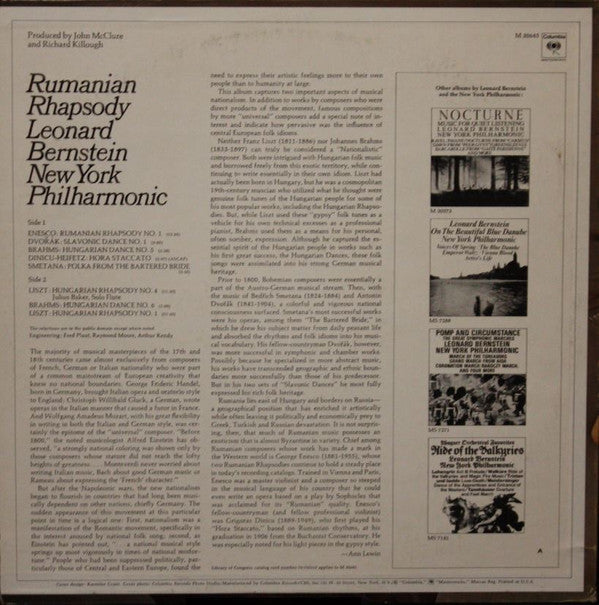 Leonard Bernstein, New York Philharmonic : Rumanian Rhapsody (LP, Album)