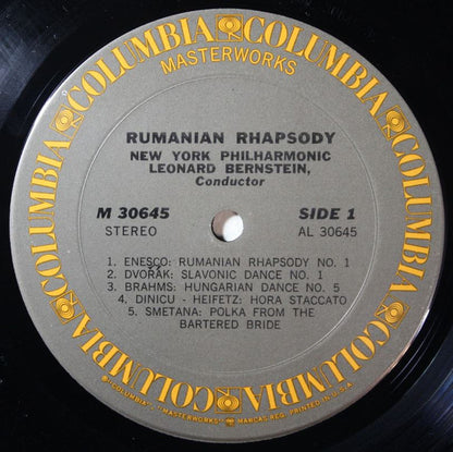 Leonard Bernstein, New York Philharmonic : Rumanian Rhapsody (LP, Album)