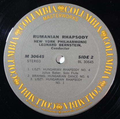 Leonard Bernstein, New York Philharmonic : Rumanian Rhapsody (LP, Album)