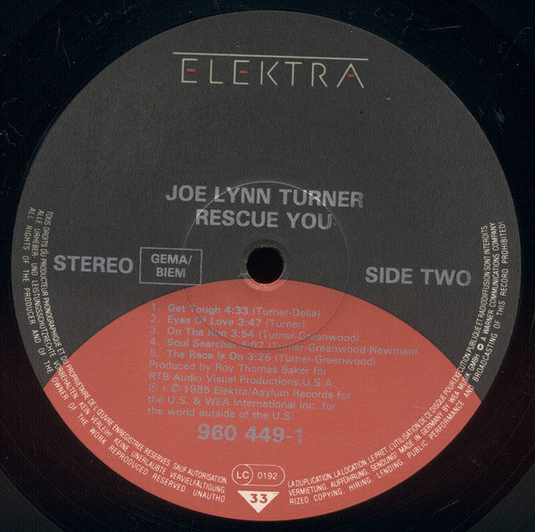 Joe Lynn Turner : Rescue You (LP, Album)