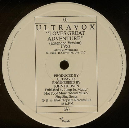 Ultravox : Love's Great Adventure (Extended Version) (12", Single)