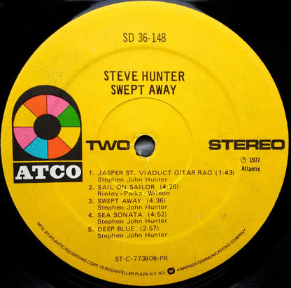 Steve Hunter : Swept Away (LP, Album, Pre)