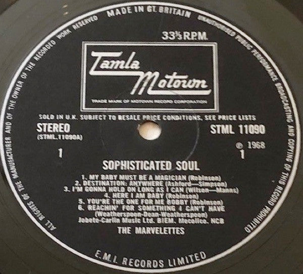 The Marvelettes : Sophisticated Soul (LP, Album)