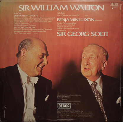 Sir William Walton, Georg Solti, Benjamin Luxon, London Philharmonic Choir And London Philharmonic Orchestra : Belshazzar's Feast / Coronation Te Deum  (LP)