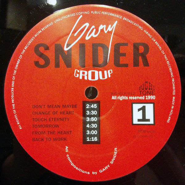 Gary Snider Group : Gary Snider Group (LP, Album)