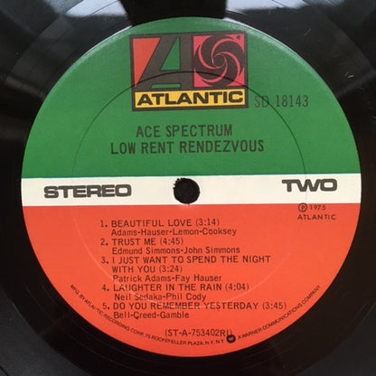 Ace Spectrum : Low Rent Rendezvous (LP, Album, RI)