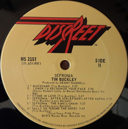 Tim Buckley : Sefronia (LP, Album)