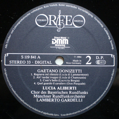 Lucia Aliberti, Münchner Rundfunkorchester • Lamberto Gardelli : Berühmte Opernarien • Famous Opera Arias • Airs D'Opéra Célèbres (LP, Album)